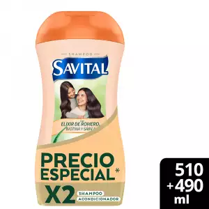 SHAMPOO SAVITAL ELIXIR X510ml + ACONDICIONADOR 490ml
