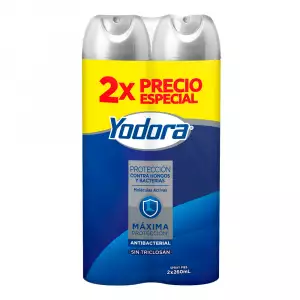 TALCO SPRAY YODORA ANTIBACTERIAL X2u X260ml PRECIO ESPECIAL