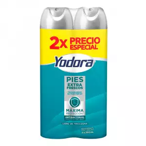 TALCO SPRAY YODORA MAXIMA PROTECCIÓN X2u X260ml PRECIO ESPECIAL