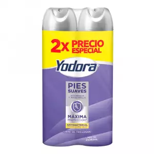 TALCO SPRAY YODORA PIES SUAVES X2u X260ml PRECIO ESPECIAL