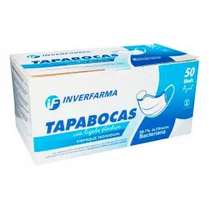 TAPABOCAS ADLT INVERFARMA X50u