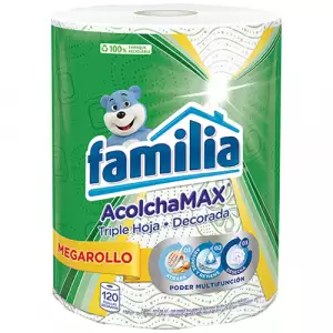 TOALLAS DE COCINA FAMILIA ACOLCHAMAX MEGAROLLO X1 ROLLO X120 HOJAS