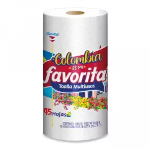 TOALLAS DE COCINA FAVORITA COLOMBIA X1 ROLLO X45 HOJAS