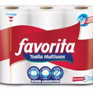 TOALLAS DE COCINA FAVORITA X3 ROLLOS