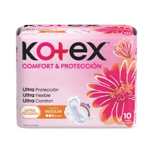TOALLAS HIGIENICAS KOTEX COMFORT Y PROTECCION X10un