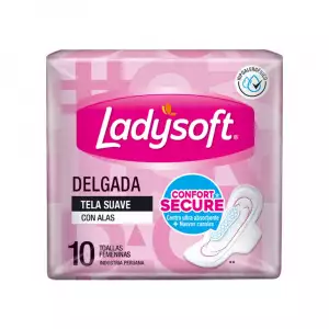 TOALLAS HIGIENICAS LADYSOFT DELGADA X10u
