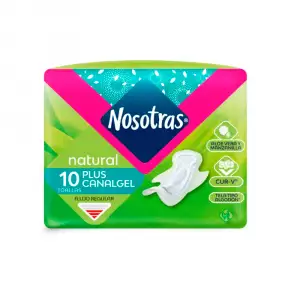TOALLAS HIGIENICAS NOSOTRAS NATURAL PLUS X10U