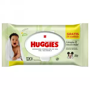 TOALLAS HUMEDAS HUGGIES LIMPIEZA EFECTIVA PAGUE 96 LLEVE 120