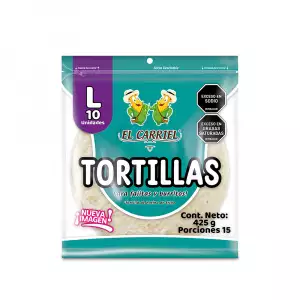 TORTILLAS EL CARRIEL HARINA L X10u X425g