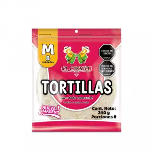 TORTILLAS EL CARRIEL HARINA M X8u X240g
