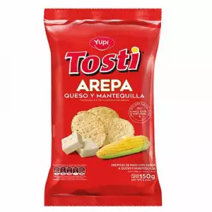 TOSTI AREPA QUESO MANTEQUILLA X150g