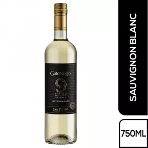 VINO GATO NEGRO 9VIDAS SAUVIGNON BLANCO X750ml