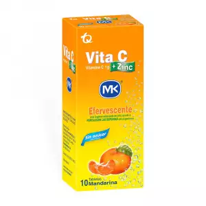 VITA C ZINC EFERVECENTE MANDARINA X1g MK X10 TABLETAS