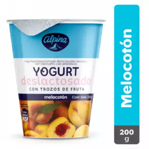 YOGURT ALPINA DESLACTOSADO VASO MELOCOTON X200g