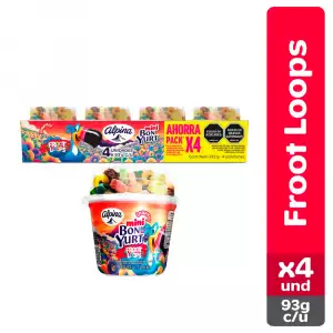 YOGURT CON CEREALES MINI BONYURT FROOTLOOPS X4 X93g
