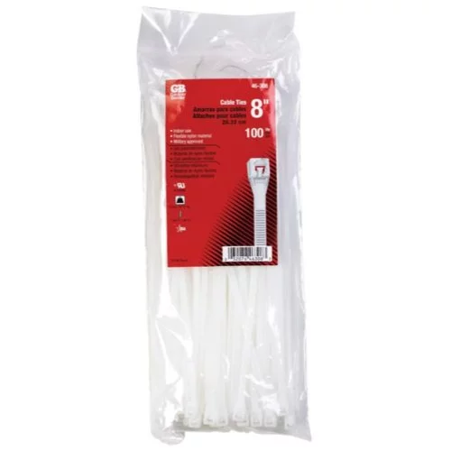 Amarre Plastico Blanco 20.3 Cms X 4.8 Mm X 100 Und Gardner