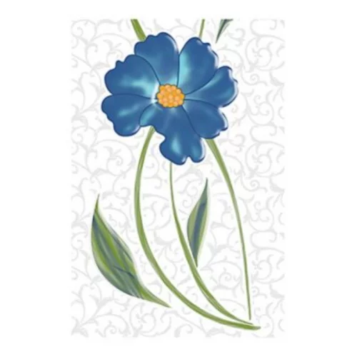 Base Decorada Aurela Flor Azul 20.5x30.5 Cms (D)