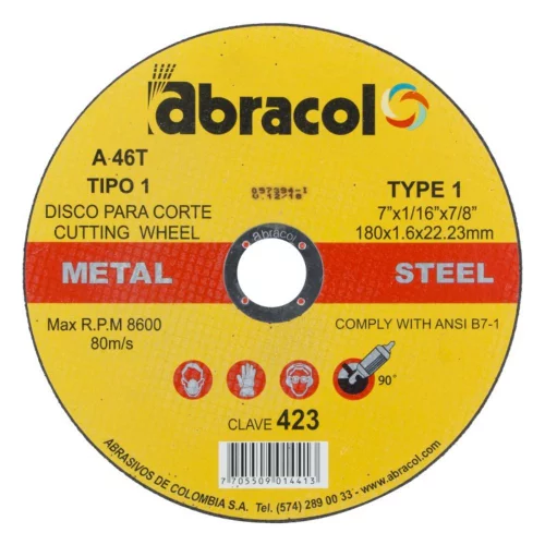 Disco Corte Metal 7X1/16X7/8 (423) Abracol