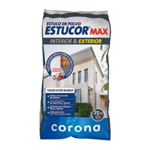Estucor Estuco Blanco Max 25Kg (Interiores & Exteriores) Corona