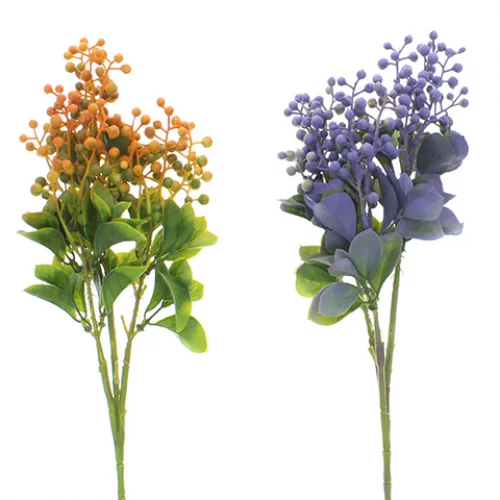 Flor Artificial 60Cm Morado/Verdeanaranjado/Verde 90% Pe 10% Hierro Decore
