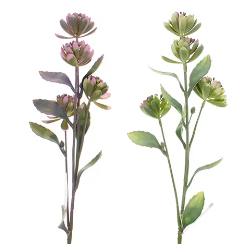 Flor Artificial 67Cm Verde/Rosadomorado/Rosado/Verde Decore