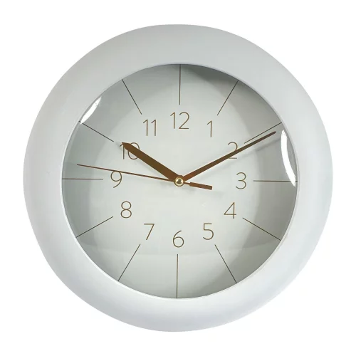 Reloj De Pared Blanco Dorado 24.5X5.7X24.5Cm Concepts