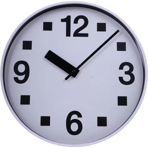 Reloj Pared Aa 31.5X4.5X31.5Cm Blanco Negro Concepts