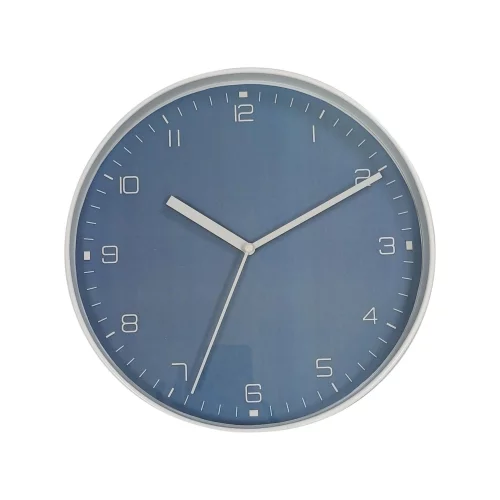 Reloj Pared Azul Grisaseo Borde Blanco Concepts