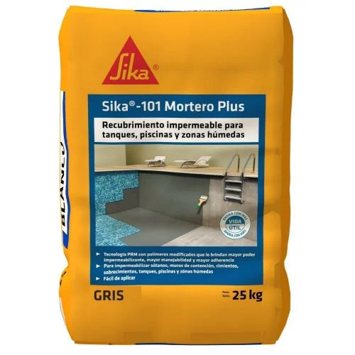 Sika 101 Mortero Plus Gris X 25 Kg