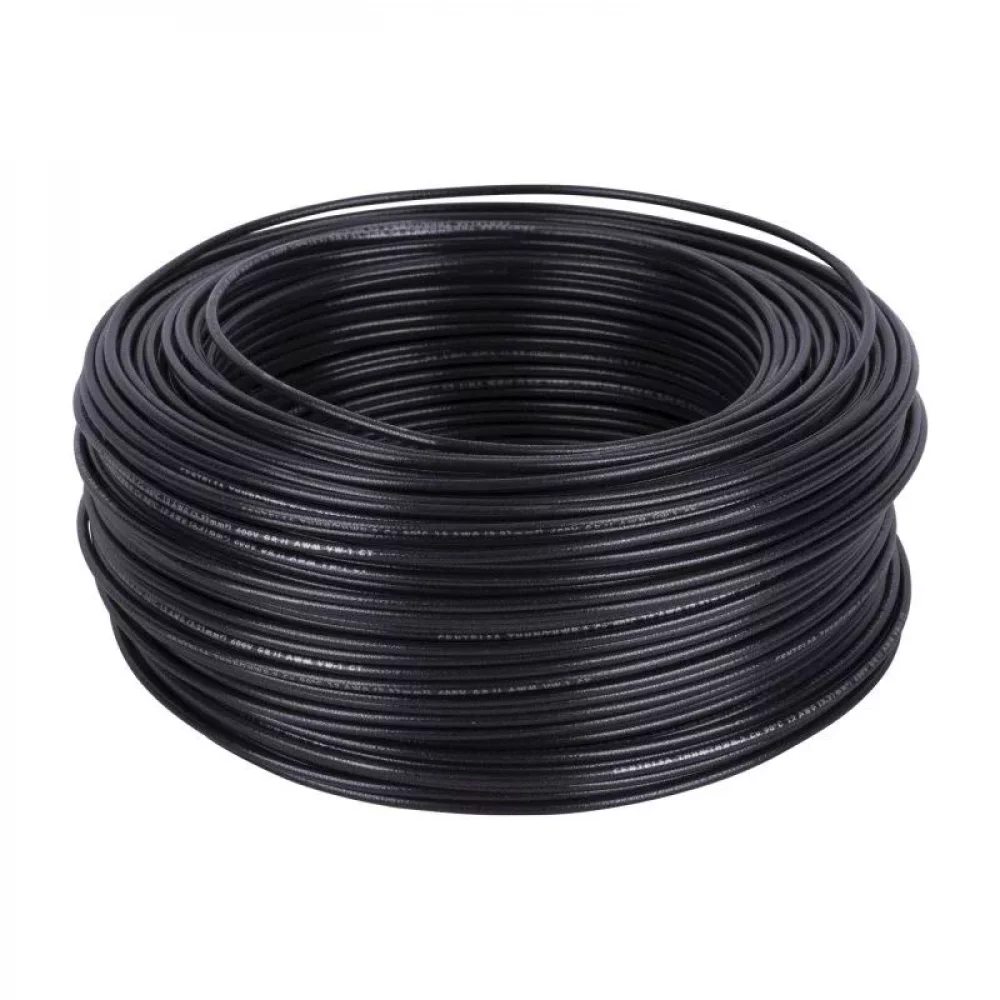 Alambre Electrico #12 Negro X 100 Mts