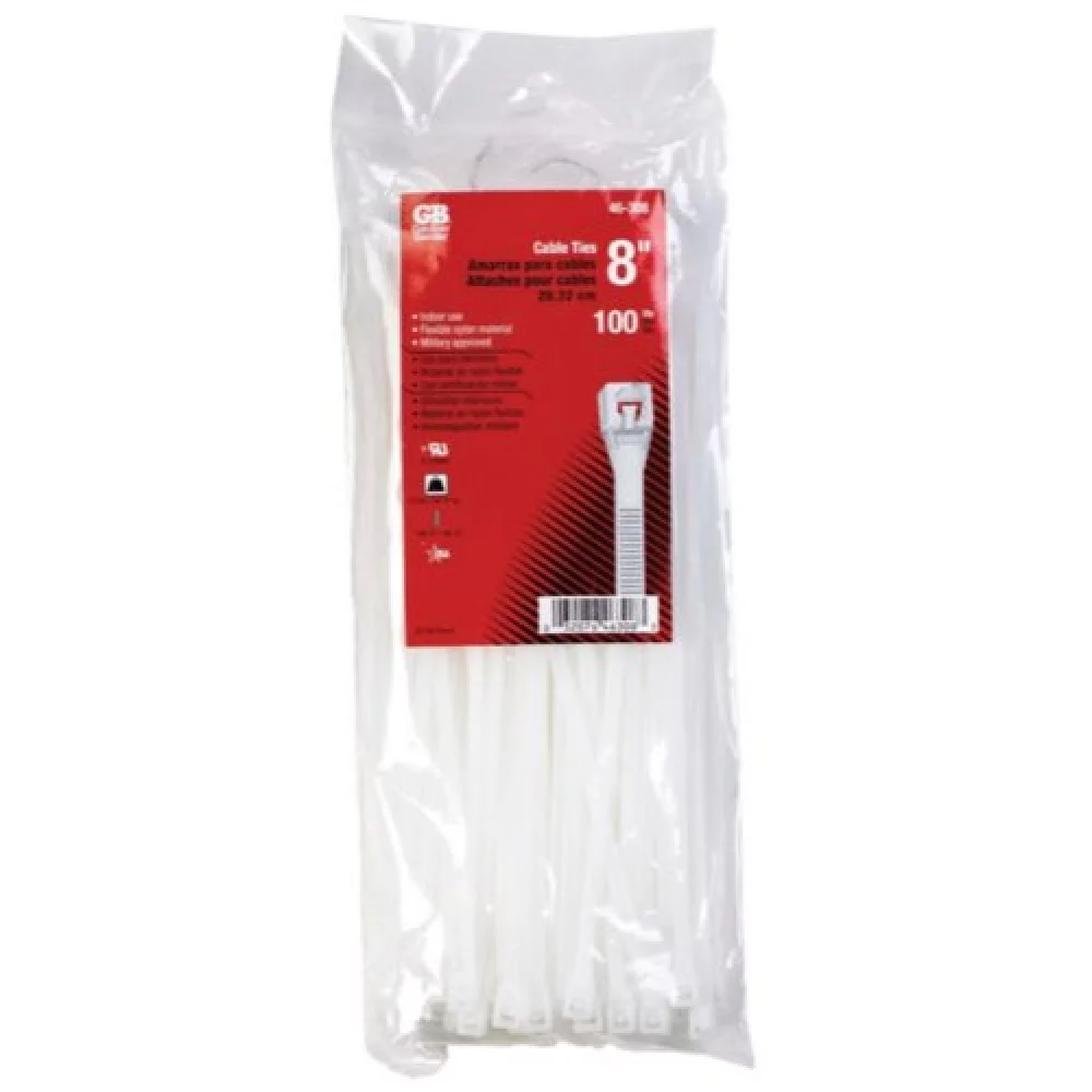 Amarre Plastico Blanco 20.3 Cms X 4.8 Mm X 100 Und Gardner