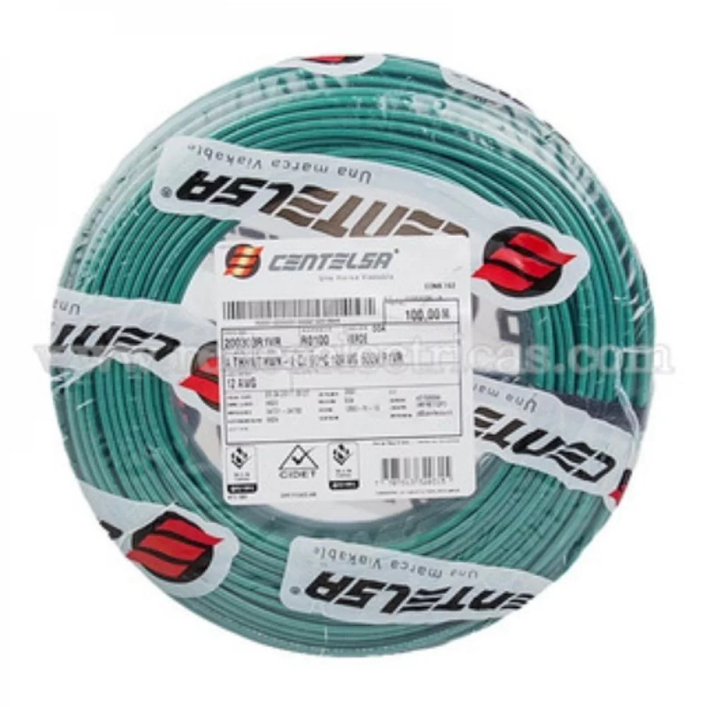 Cable Aislado # 12 7 Hilos Verde X 100 Mts Centelsa