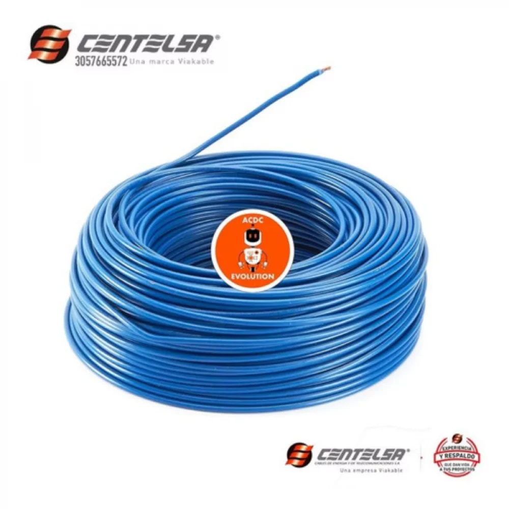 Cable Aislado # 14 7 Hilos Azul X 100 Mts Centelsa