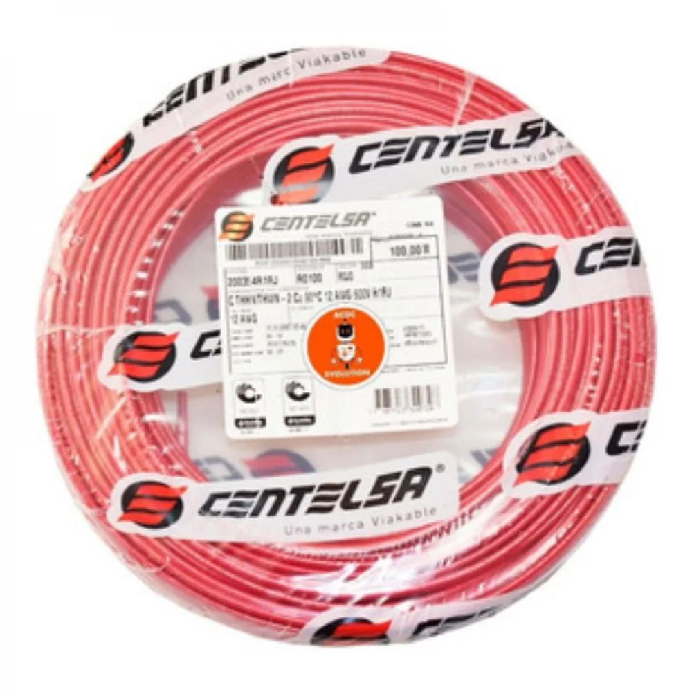 Cable Aislado # 14 7 Hilos Rojo X 100 Mts Centelsa