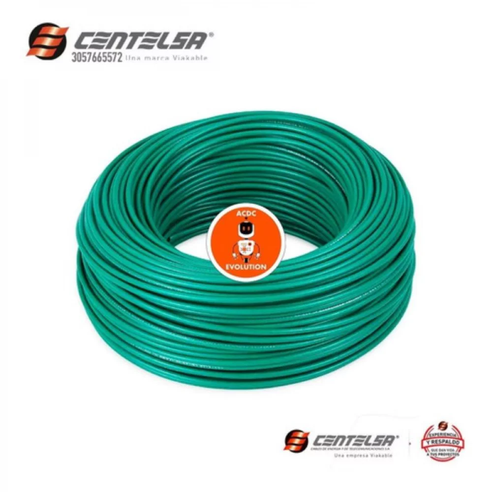 Cable Aislado # 14 7 Hilos Verde X 100 Mts Centelsa