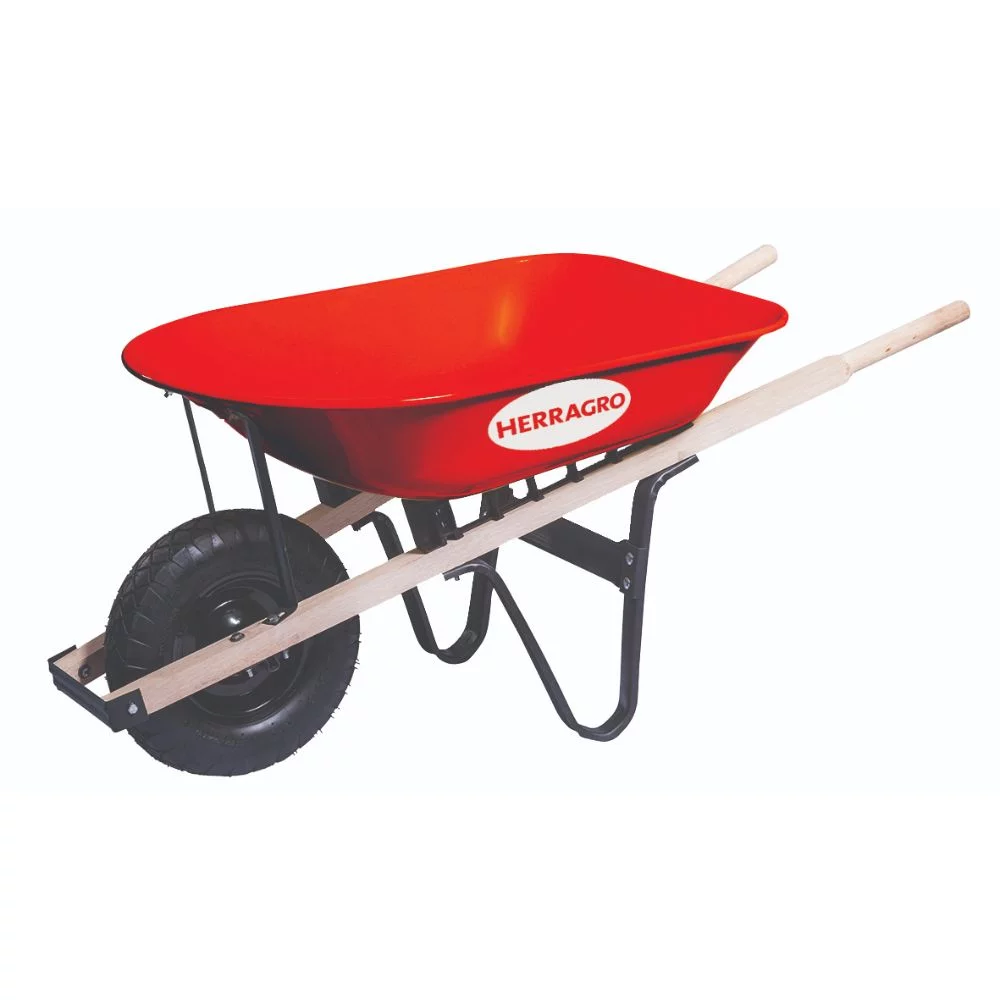 Carretilla Metalica Buggy 900 65Lt Rueda Antipinchazo Metalica Roja Herragro