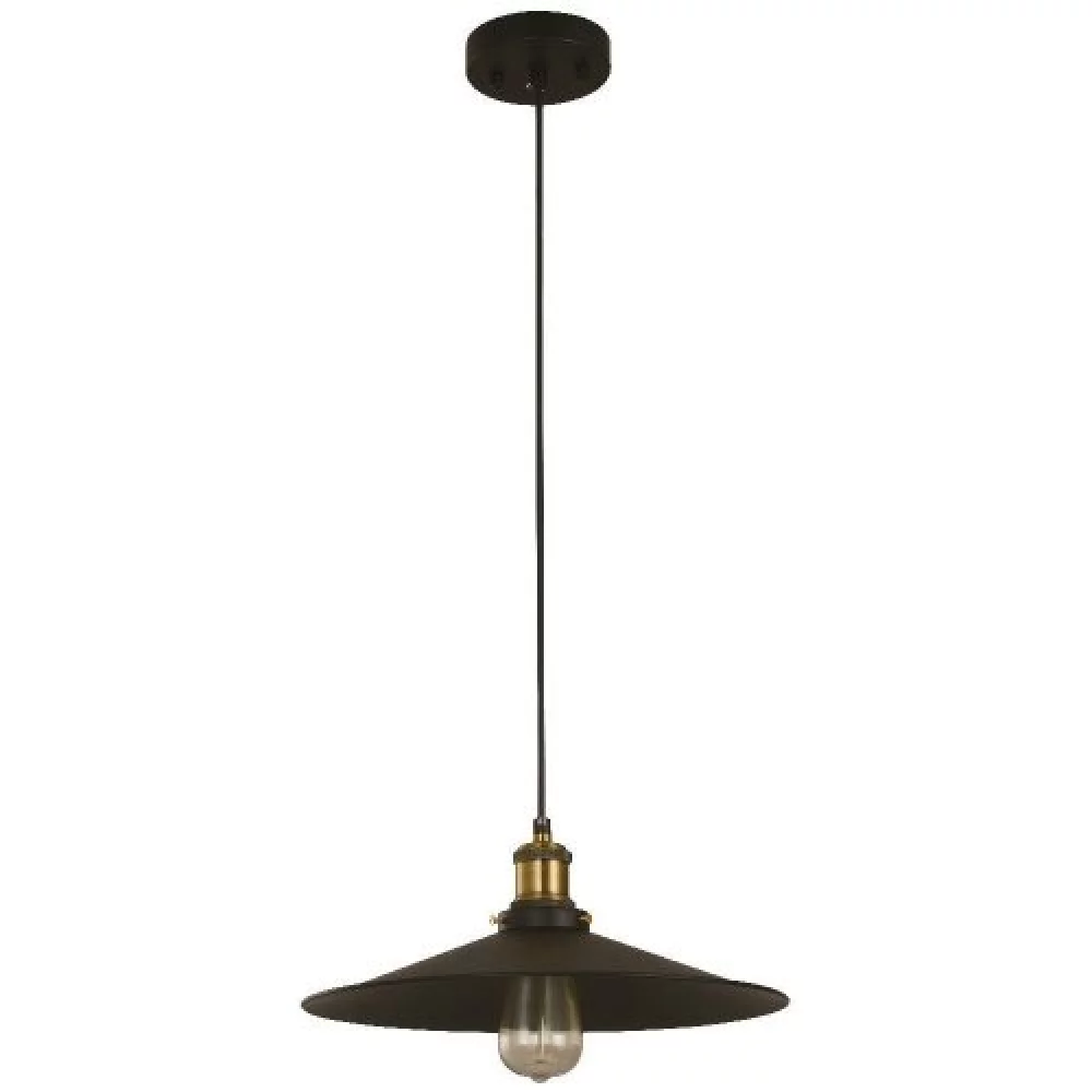 Lamp. Colgante Negro 1Luz E27 40W