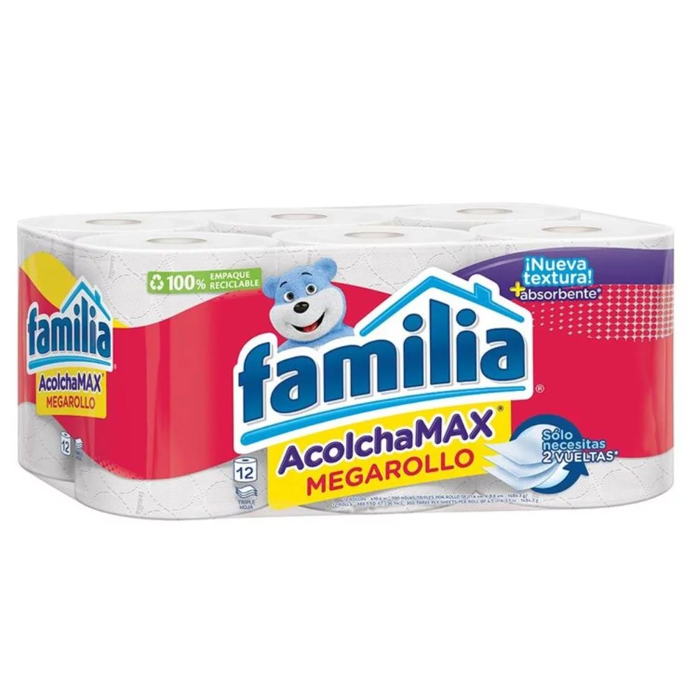 Papel Higienico Acolchamax Mega X 12Rollos Familia