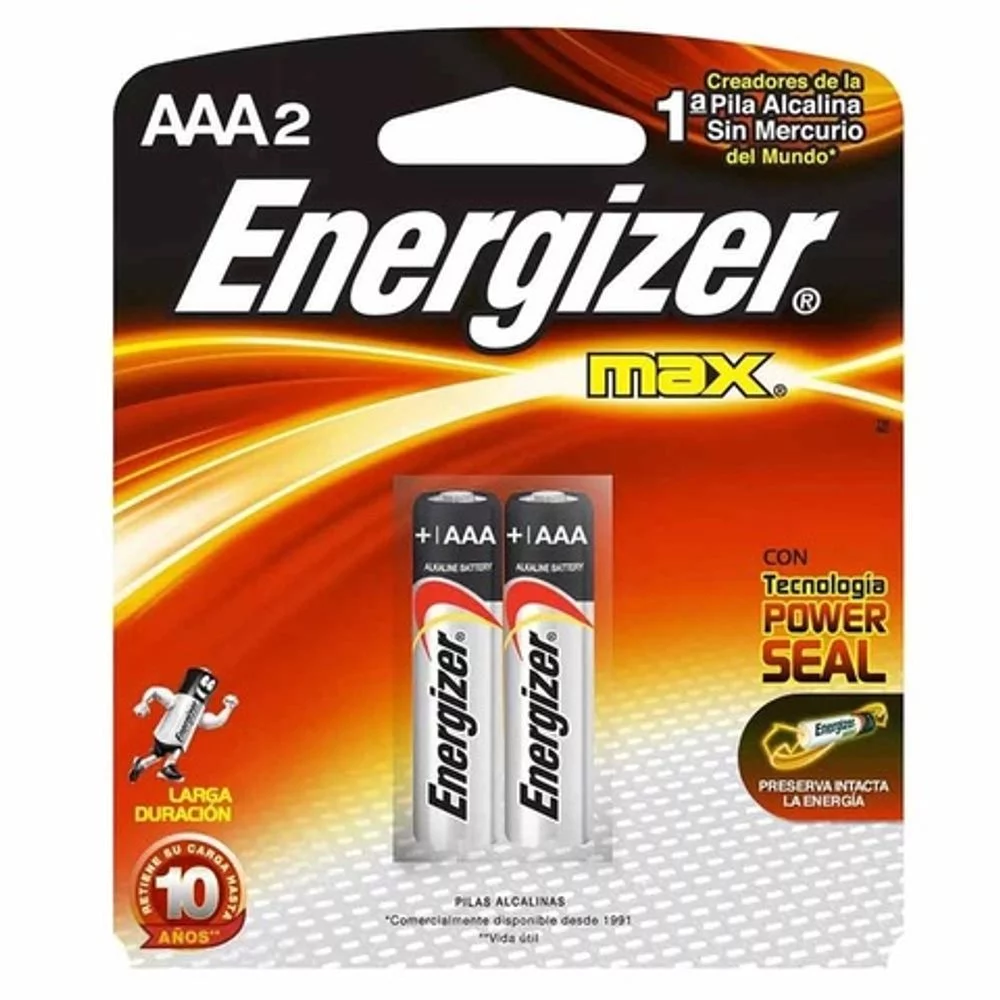 Pilas Energizer Max - AA, AAA, C, D & 9V Spanish