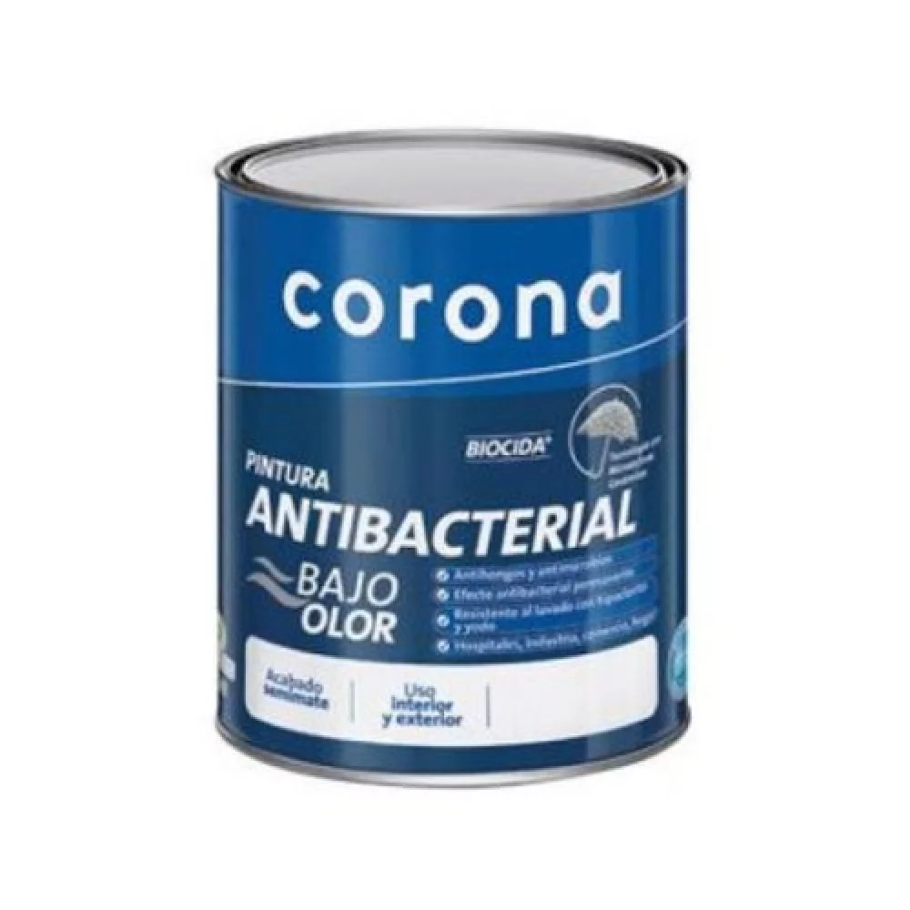 Pintura Antibacterial Blanco Mate 1Gl Corona
