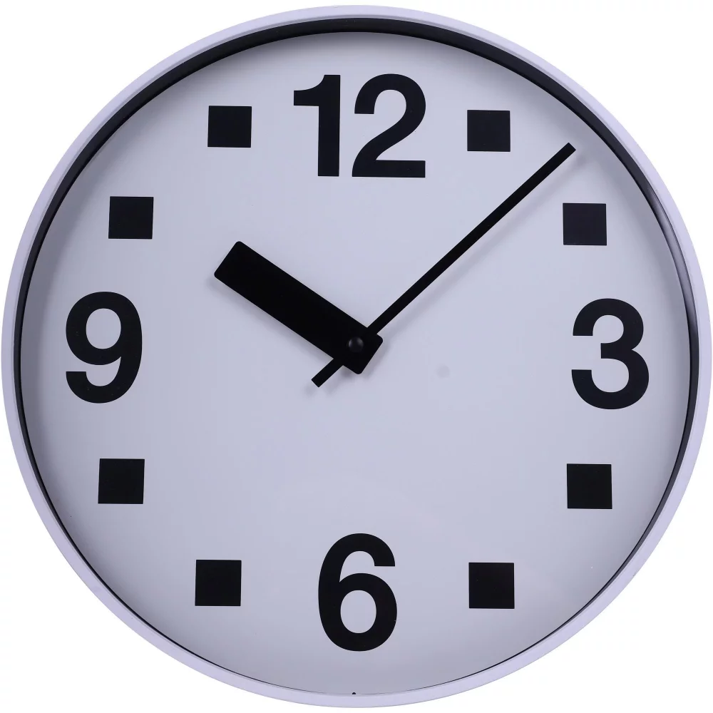 Reloj Pared Aa 31.5X4.5X31.5Cm Blanco Negro Concepts - Ferretería