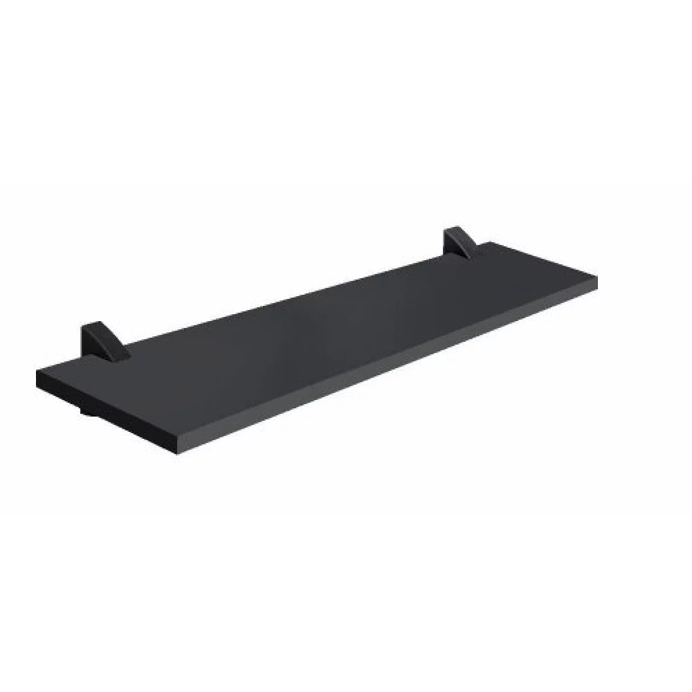 Repisa Recta Concept 15 X 20 X 60 Cms Negro Con Soporte Negro
