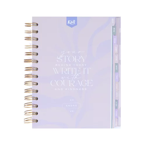 Agenda Diaria Kiut 2026 Black And White