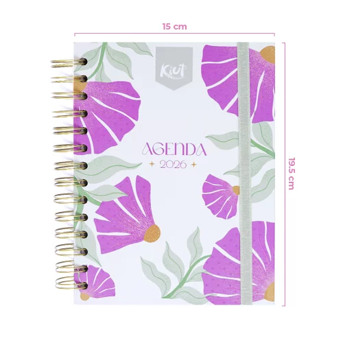 Agenda Diaria Kiut 2026 Flowers