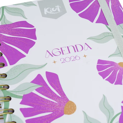 Agenda Diaria Kiut 2026 Flowers