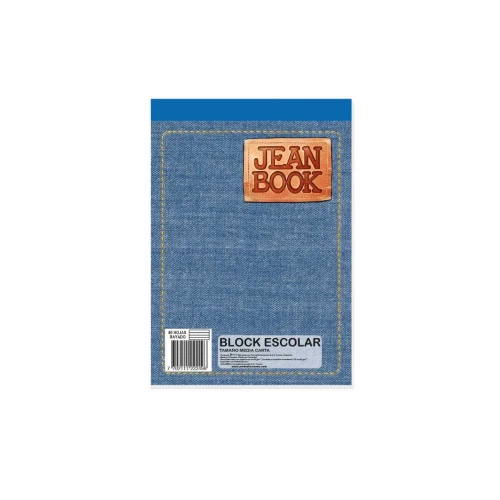 Block Jean Book Cuadriculado Oficio