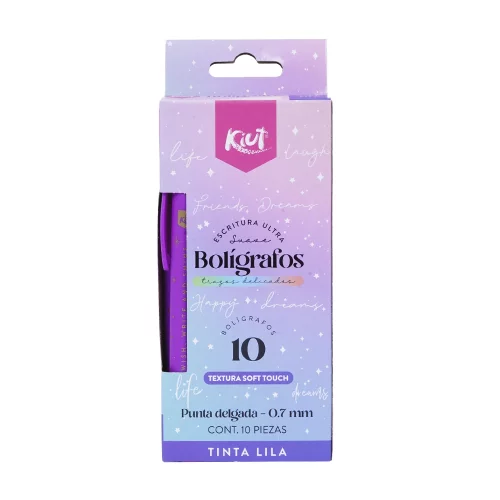 Boligrafos Kiut Morados X10 Und