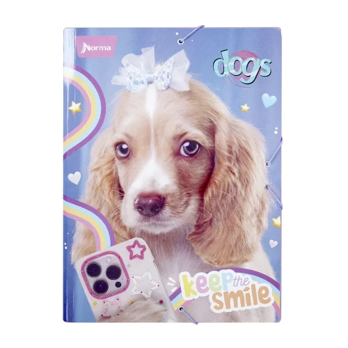 Carpeta Escolar Carton Dogs - Keep The Smile