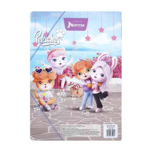 Carpeta Escolar Carton Peluches - Tarde Playa