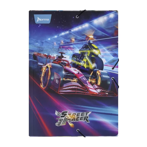 Carpeta Escolar Carton Street Racer - F1 Vs Moto